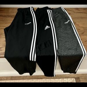 3 Adidas Pants-Climacool (black), Climalite (black) & Climawarm (grey)